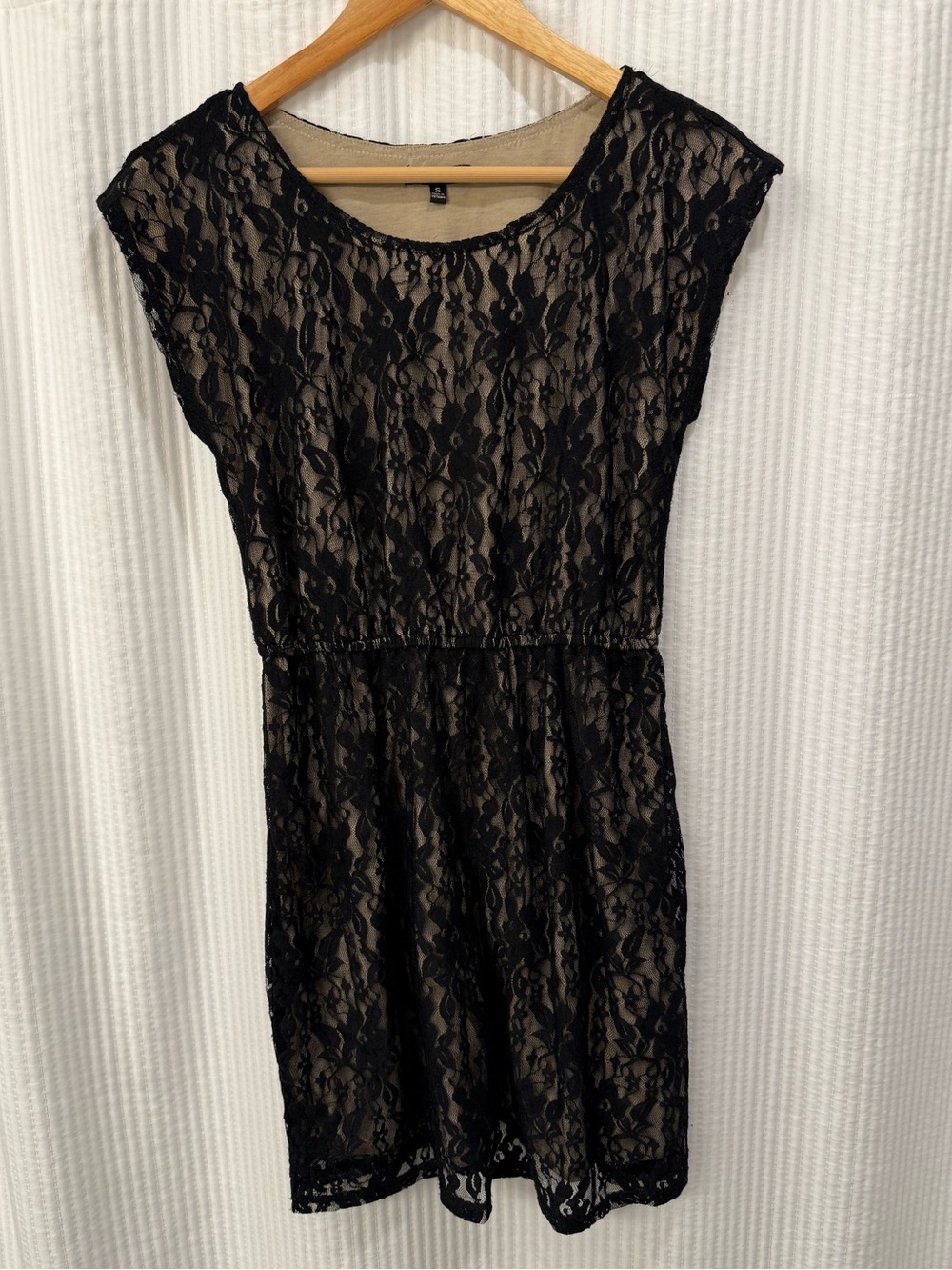 Bebop Black Lace Overlay Women's Dress